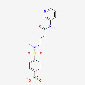 4-{methyl[(4-nitrophenyl)sulfonyl]amino}-N-3-pyridinylbutanamide