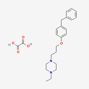 1-[3-(4-Benzylphenoxy)propyl]-4-ethylpiperazine;oxalic acid