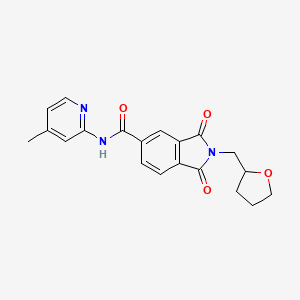 N-(4-methyl-2-pyridinyl)-1,3-dioxo-2-(tetrahydro-2-furanylmethyl)-5-isoindolinecarboxamide