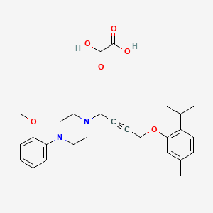 1-(2-Methoxyphenyl)-4-[4-(5-methyl-2-propan-2-ylphenoxy)but-2-ynyl]piperazine;oxalic acid