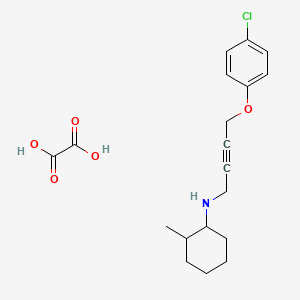 molecular formula C19H24ClNO5 B4145856 N-[4-(4-chlorophenoxy)-2-butyn-1-yl]-2-methylcyclohexanamine oxalate 