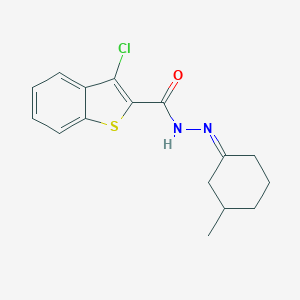 molecular formula C16H17ClN2OS B414586 3-chloro-N'-(3-methylcyclohexylidene)-1-benzothiophene-2-carbohydrazide 