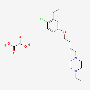 molecular formula C20H31ClN2O5 B4145863 1-[4-(4-Chloro-3-ethylphenoxy)butyl]-4-ethylpiperazine;oxalic acid 