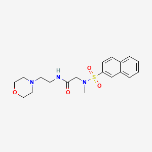 molecular formula C19H25N3O4S B4145864 2-[methyl(naphthalen-2-ylsulfonyl)amino]-N-(2-morpholin-4-ylethyl)acetamide 