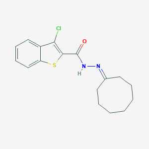 molecular formula C17H19ClN2OS B414587 3-chloro-N'-cyclooctylidene-1-benzothiophene-2-carbohydrazide 