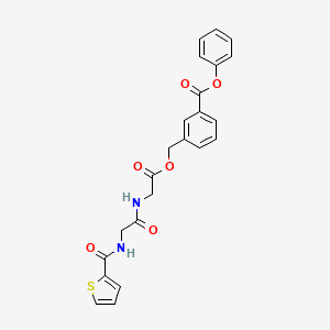 molecular formula C23H20N2O6S B4145886 Phenyl 3-({[2-({2-[(2-thienylcarbonyl)amino]acetyl}amino)acetyl]oxy}methyl)benzoate 