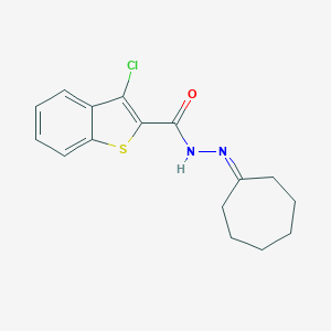 3-chloro-N'-cycloheptylidene-1-benzothiophene-2-carbohydrazide