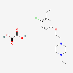 molecular formula C18H27ClN2O5 B4145892 1-[2-(4-Chloro-3-ethylphenoxy)ethyl]-4-ethylpiperazine;oxalic acid 