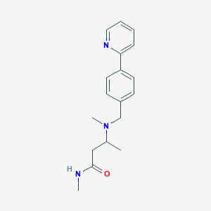 molecular formula C18H23N3O B4145899 N-methyl-3-[methyl(4-pyridin-2-ylbenzyl)amino]butanamide 