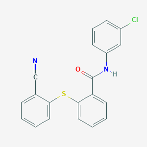 N-(3-chlorophenyl)-2-[(2-cyanophenyl)thio]benzamide