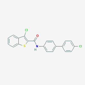 molecular formula C21H13Cl2NOS B414594 3-chloro-N-(4'-chlorobiphenyl-4-yl)-1-benzothiophene-2-carboxamide 