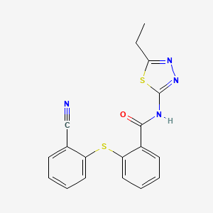 2-[(2-cyanophenyl)thio]-N-(5-ethyl-1,3,4-thiadiazol-2-yl)benzamide