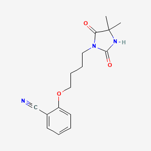 molecular formula C16H19N3O3 B4145971 2-[4-(4,4-Dimethyl-2,5-dioxoimidazolidin-1-yl)butoxy]benzonitrile 