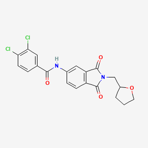 molecular formula C20H16Cl2N2O4 B4145979 3,4-dichloro-N-[1,3-dioxo-2-(tetrahydrofuran-2-ylmethyl)-2,3-dihydro-1H-isoindol-5-yl]benzamide 