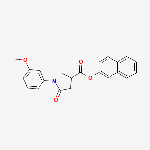 molecular formula C22H19NO4 B4145985 2-naphthyl 1-(3-methoxyphenyl)-5-oxo-3-pyrrolidinecarboxylate 