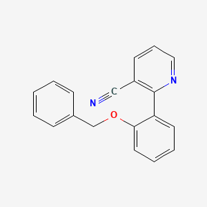 molecular formula C19H14N2O B4145997 2-[2-(benzyloxy)phenyl]nicotinonitrile 