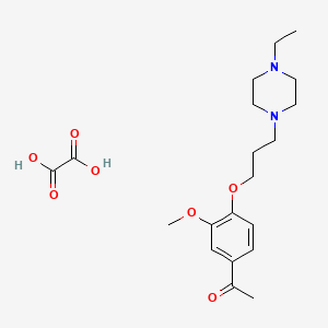 molecular formula C20H30N2O7 B4146003 1-[4-[3-(4-Ethylpiperazin-1-yl)propoxy]-3-methoxyphenyl]ethanone;oxalic acid 