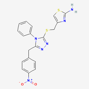 4-({[5-(4-nitrobenzyl)-4-phenyl-4H-1,2,4-triazol-3-yl]thio}methyl)-1,3-thiazol-2-amine