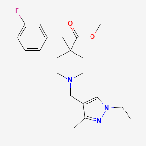 ethyl 1-[(1-ethyl-3-methyl-1H-pyrazol-4-yl)methyl]-4-(3-fluorobenzyl)-4-piperidinecarboxylate