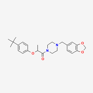 molecular formula C25H32N2O4 B4146055 1-(1,3-benzodioxol-5-ylmethyl)-4-[2-(4-tert-butylphenoxy)propanoyl]piperazine 