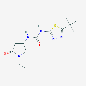 N-(5-tert-butyl-1,3,4-thiadiazol-2-yl)-N'-(1-ethyl-5-oxopyrrolidin-3-yl)urea