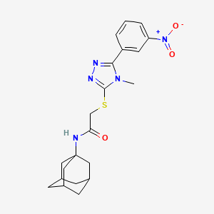 N-1-adamantyl-2-{[4-methyl-5-(3-nitrophenyl)-4H-1,2,4-triazol-3-yl]thio}acetamide