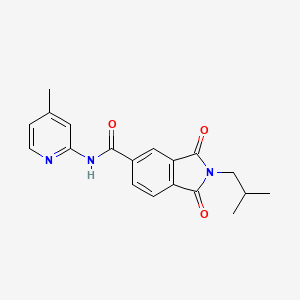 2-isobutyl-N-(4-methyl-2-pyridinyl)-1,3-dioxo-5-isoindolinecarboxamide