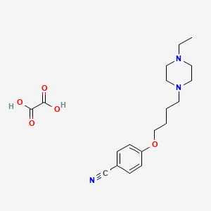 4-[4-(4-Ethylpiperazin-1-yl)butoxy]benzonitrile;oxalic acid