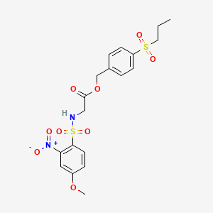 4-(Propylsulfonyl)benzyl 2-{[(4-methoxy-2-nitrophenyl)sulfonyl]amino}acetate