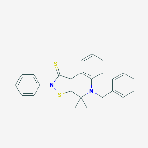 molecular formula C26H24N2S2 B414609 5-benzyl-4,4,8-trimethyl-2-phenyl-4,5-dihydroisothiazolo[5,4-c]quinoline-1(2H)-thione CAS No. 331417-07-3