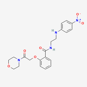 molecular formula C21H24N4O6 B4146093 2-[2-(4-morpholinyl)-2-oxoethoxy]-N-{2-[(4-nitrophenyl)amino]ethyl}benzamide 