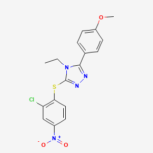 3-[(2-chloro-4-nitrophenyl)thio]-4-ethyl-5-(4-methoxyphenyl)-4H-1,2,4-triazole