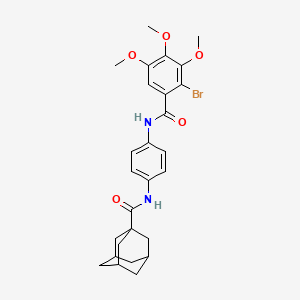 N-{4-[(2-bromo-3,4,5-trimethoxybenzoyl)amino]phenyl}-1-adamantanecarboxamide