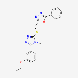 2-({[5-(3-ethoxyphenyl)-4-methyl-4H-1,2,4-triazol-3-yl]thio}methyl)-5-phenyl-1,3,4-oxadiazole