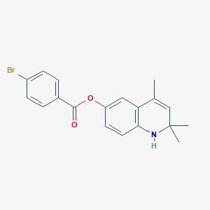 molecular formula C19H18BrNO2 B414616 (2,2,4-trimethyl-1H-quinolin-6-yl) 4-bromobenzoate CAS No. 331417-15-3