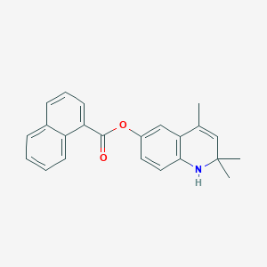molecular formula C23H21NO2 B414617 2,2,4-Trimethyl-1,2-dihydro-6-quinolinyl 1-naphthoate CAS No. 300838-16-8