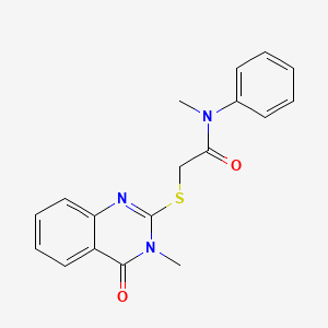 N-methyl-2-[(3-methyl-4-oxo-3,4-dihydro-2-quinazolinyl)thio]-N-phenylacetamide