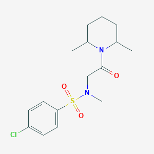 molecular formula C16H23ClN2O3S B4146180 4-chloro-N-[2-(2,6-dimethylpiperidin-1-yl)-2-oxoethyl]-N-methylbenzenesulfonamide 