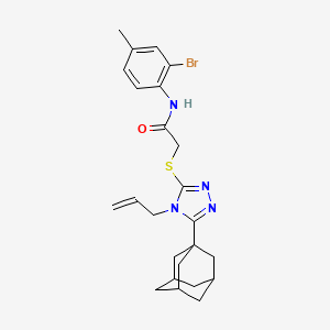 2-{[5-(1-adamantyl)-4-allyl-4H-1,2,4-triazol-3-yl]thio}-N-(2-bromo-4-methylphenyl)acetamide