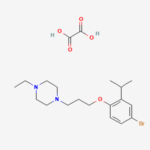 1-[3-(4-Bromo-2-propan-2-ylphenoxy)propyl]-4-ethylpiperazine;oxalic acid