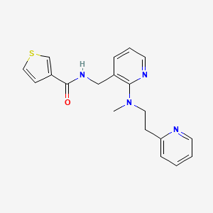 N-[[2-[methyl(2-pyridin-2-ylethyl)amino]pyridin-3-yl]methyl]thiophene-3-carboxamide