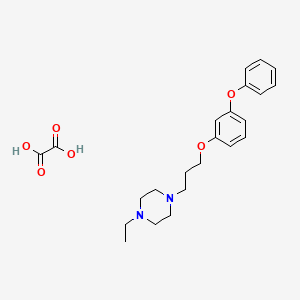 1-Ethyl-4-[3-(3-phenoxyphenoxy)propyl]piperazine;oxalic acid