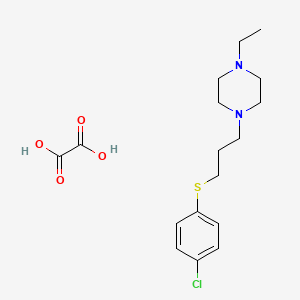 molecular formula C17H25ClN2O4S B4146218 1-[3-(4-Chlorophenyl)sulfanylpropyl]-4-ethylpiperazine;oxalic acid 