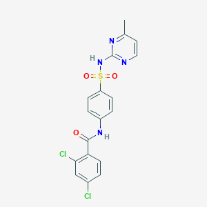 molecular formula C18H14Cl2N4O3S B414622 2,4-dichloro-N-[4-[(4-methylpyrimidin-2-yl)sulfamoyl]phenyl]benzamide CAS No. 5266-46-6