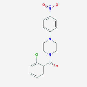 molecular formula C17H16ClN3O3 B414624 (2-Chloro-phenyl)-[4-(4-nitro-phenyl)-piperazin-1-yl]-methanone 