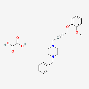 1-Benzyl-4-[4-(2-methoxyphenoxy)but-2-ynyl]piperazine;oxalic acid