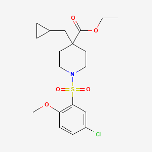 ethyl 1-[(5-chloro-2-methoxyphenyl)sulfonyl]-4-(cyclopropylmethyl)-4-piperidinecarboxylate