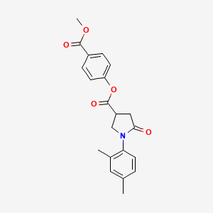 4-(methoxycarbonyl)phenyl 1-(2,4-dimethylphenyl)-5-oxo-3-pyrrolidinecarboxylate