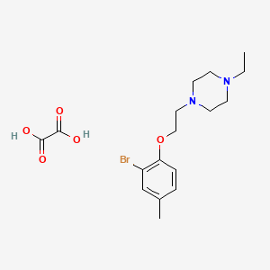 molecular formula C17H25BrN2O5 B4146277 1-[2-(2-Bromo-4-methylphenoxy)ethyl]-4-ethylpiperazine;oxalic acid 