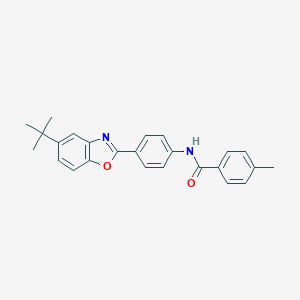molecular formula C25H24N2O2 B414629 N-[4-(5-tert-butyl-1,3-benzoxazol-2-yl)phenyl]-4-methylbenzamide 